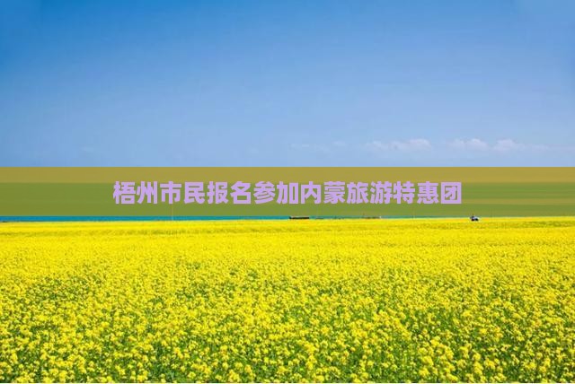 梧州市民报名参加内蒙旅游特惠团