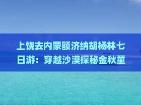 上饶去内蒙额济纳胡杨林七日游：穿越沙漠探秘金秋童话世界