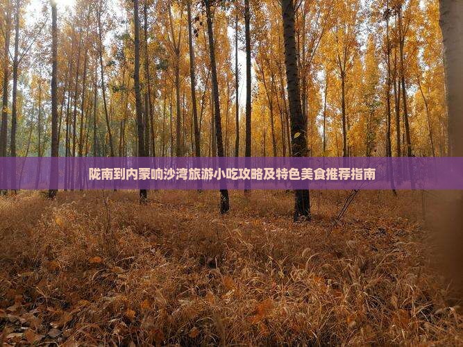 陇南到内蒙响沙湾旅游小吃攻略及特色美食推荐指南