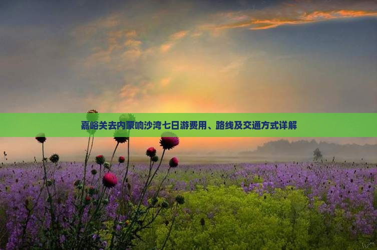 嘉峪关去内蒙响沙湾七日游
