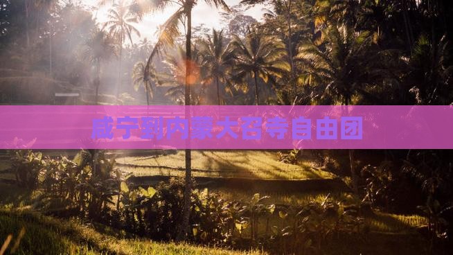 咸宁到内蒙大召寺自由团