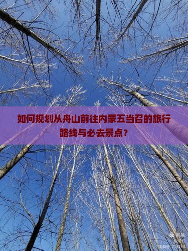 如何规划从舟山前往内蒙五当召的旅行路线与必去景点？