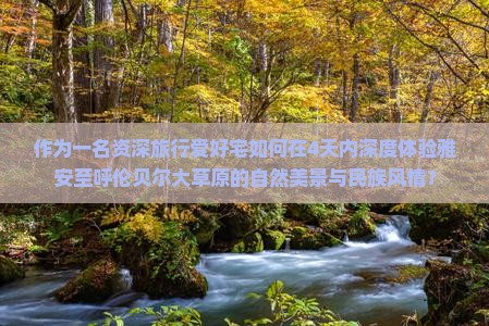作为一名资深旅行爱好宅如何在4天内深度体验雅安至呼伦贝尔大草原的自然美景与民族风情？