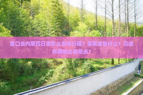 营口去内蒙四日游怎么安排行程？需要准备什么？沿途有哪些必看景点？