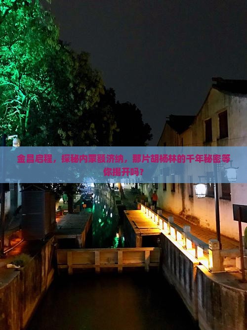 金昌启程，探秘内蒙额济纳，那片胡杨林的千年秘密等你揭开吗？
