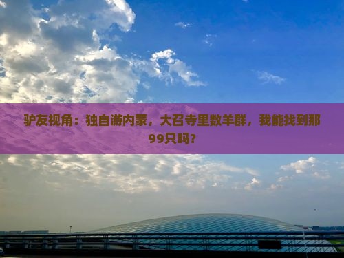 驴友视角：独自游内蒙，大召寺里数羊群，我能找到那99只吗？