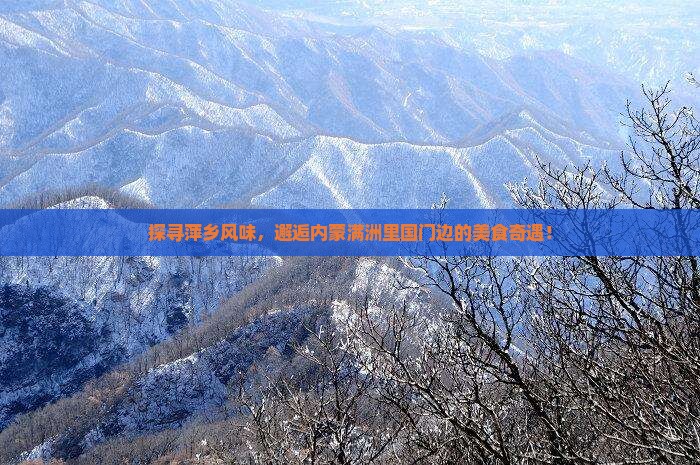 探寻萍乡风味，邂逅内蒙满洲里国门边的美食奇遇！