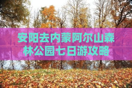 安阳去内蒙阿尔山森林公园七日游攻略