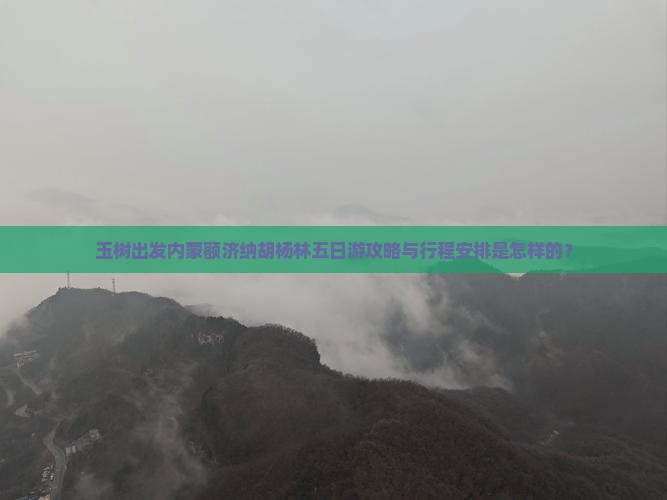 玉树出发内蒙额济纳胡杨林五日游攻略与行程安排是怎样的？