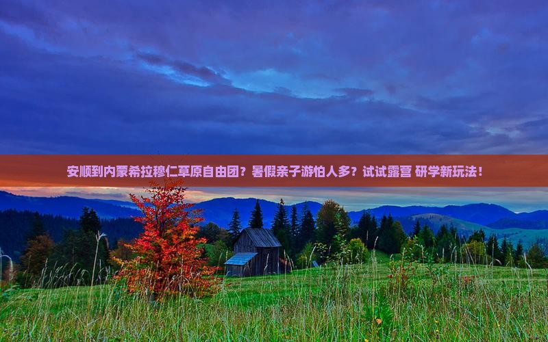 安顺到内蒙希拉穆仁草原自由团？暑假亲子游怕人多？试试露营+研学新玩法！