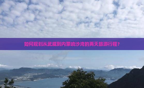 如何规划从武威到内蒙响沙湾的两天旅游行程？