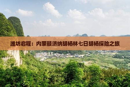 潍坊启程：内蒙额济纳胡杨林七日胡杨探险之旅