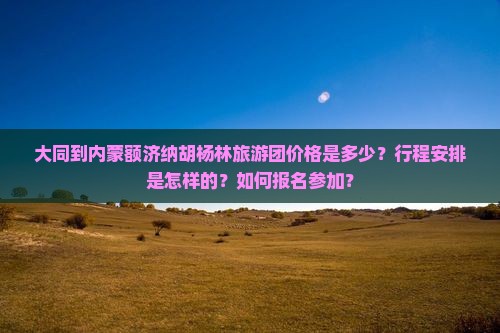大同到内蒙额济纳胡杨林旅游团价格是多少？行程安排是怎样的？如何报名参加？