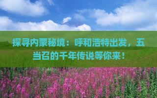 探寻内蒙秘境：呼和浩特出发，五当召的千年传说等你来！
