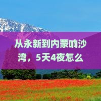 永新到内蒙响沙湾大型旅游团