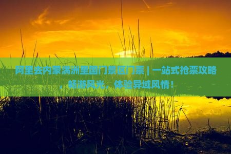 阿里去内蒙满洲里国门景区门票