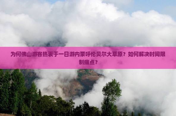 为何佛山游客热衷于一日游内蒙呼伦贝尔大草原？如何解决时间限制痛点？