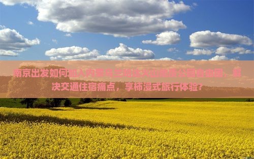 南京出发如何加入内蒙乌兰哈达火山地质公园自由团，解决交通住宿痛点，享柿浸式旅行体验？