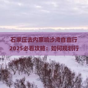 石家庄去内蒙响沙湾自由行