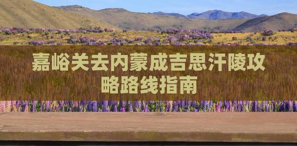 嘉峪关去内蒙成吉思汗陵攻略