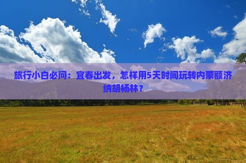 旅行小白必问：宜春出发，怎样用5天时间玩转内蒙额济纳胡杨林？