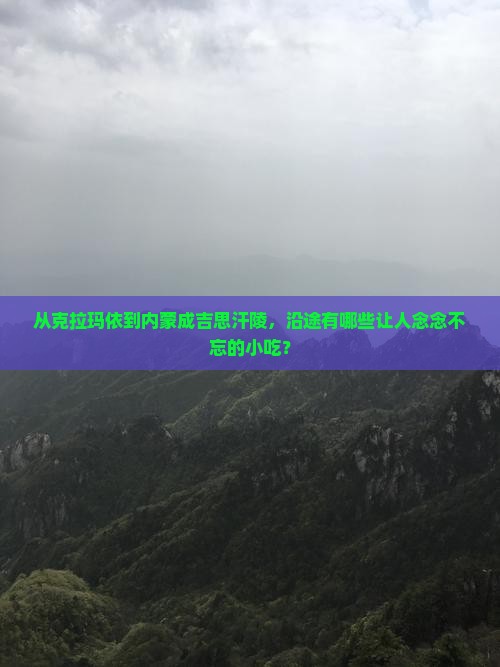 从克拉玛依到内蒙成吉思汗陵，沿途有哪些让人念念不忘的小吃？