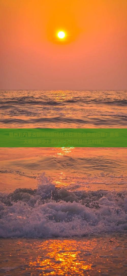 鄂州去内蒙额济纳胡杨林五日游