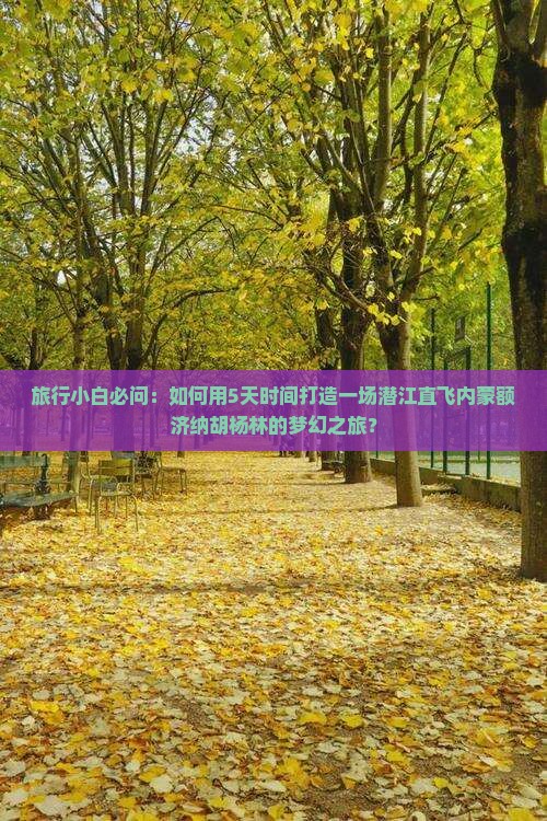潜江到内蒙额济纳胡杨林自由行
