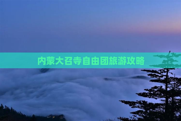宿州去内蒙大召寺自由团