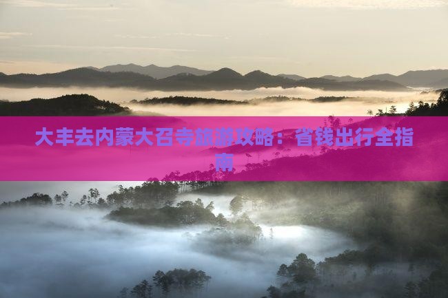 大丰去内蒙大召寺自由团