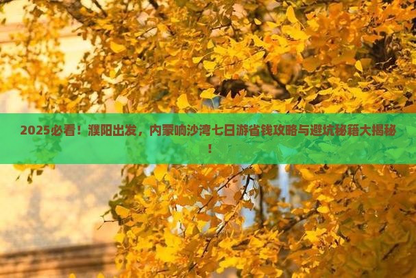 濮阳去内蒙响沙湾七日游