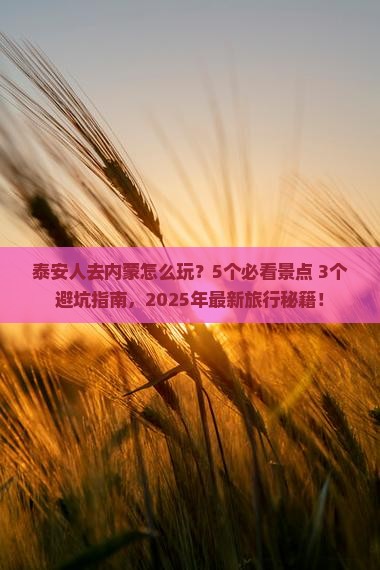 泰安去内蒙旅行社