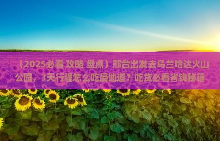 邢台到内蒙乌兰哈达火山地质公园旅游小吃