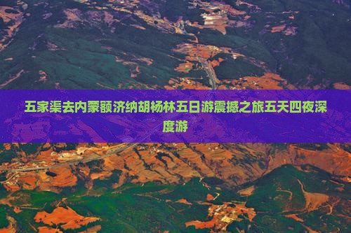 五家渠去内蒙额济纳胡杨林五日游