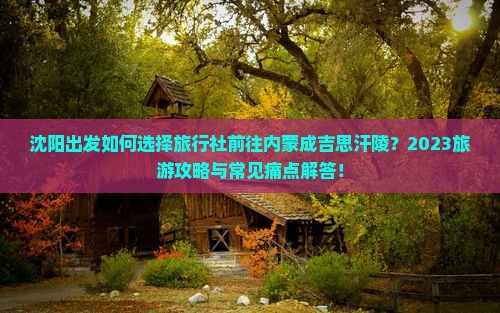 沈阳去内蒙成吉思汗陵旅行社