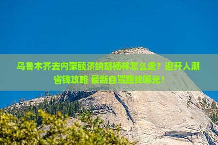 乌鲁木齐去内蒙额济纳胡杨林旅行社