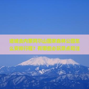 诸城去内蒙阿尔山国家森林公园哪里玩