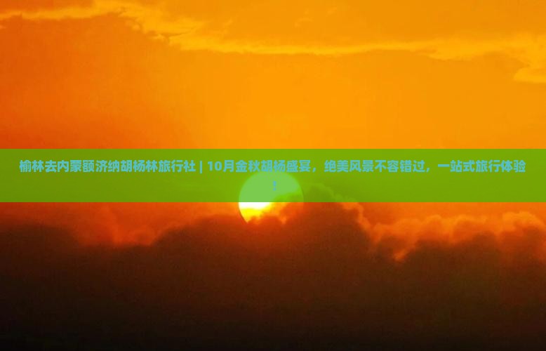 榆林去内蒙额济纳胡杨林旅行社