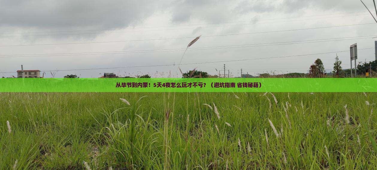 毕节去内蒙大型旅游团