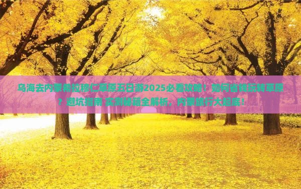 乌海去内蒙希拉穆仁草原五日游