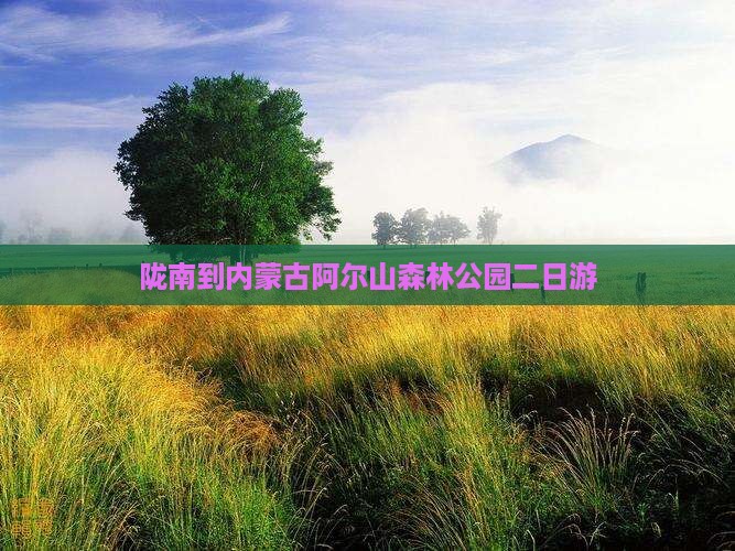 陇南到内蒙古阿尔山森林公园二日游