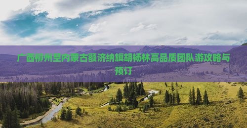 广西柳州至内蒙古额济纳旗胡杨林高品质团队游攻略与预订