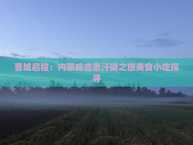 晋城启程：内蒙成吉思汗陵之旅美食小吃探寻