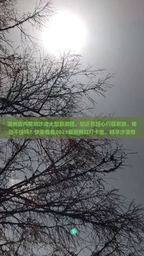 湖州去内蒙响沙湾大型旅游团