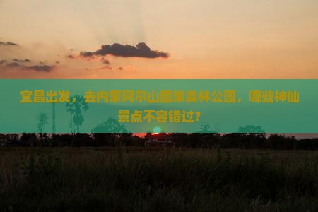 宜昌去内蒙阿尔山国家森林公园哪里玩