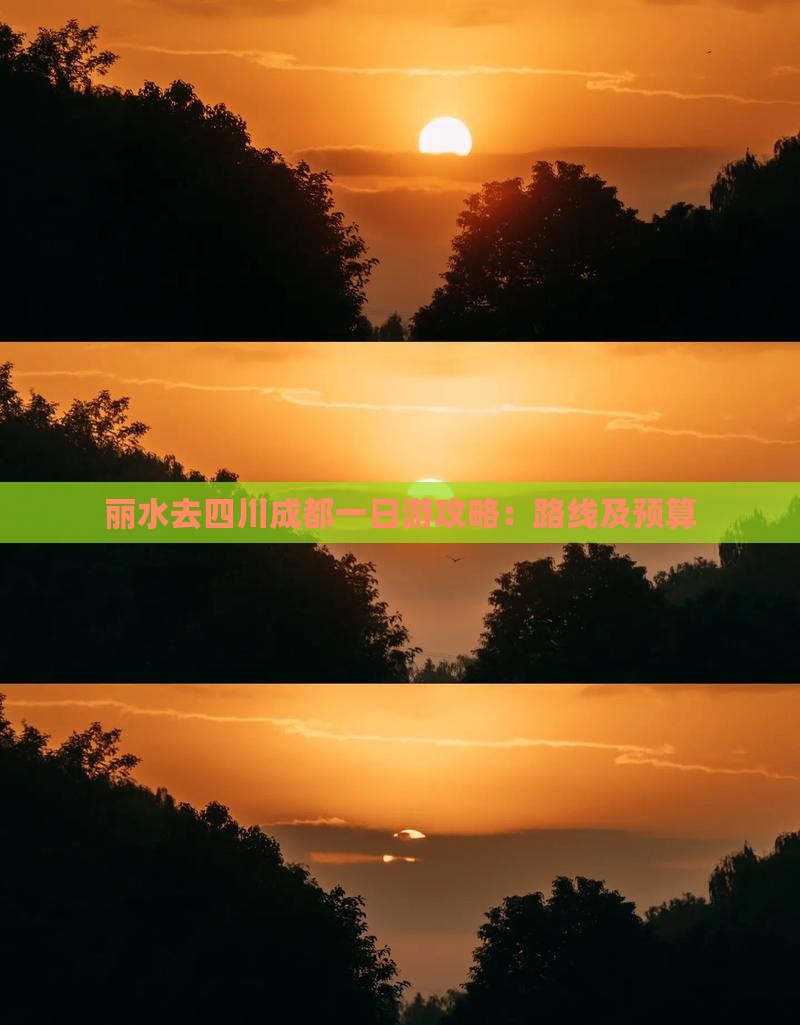 丽水去四川成都一日游攻略：路线及预算