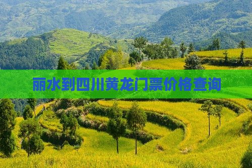 丽水到四川黄龙门票价格查询