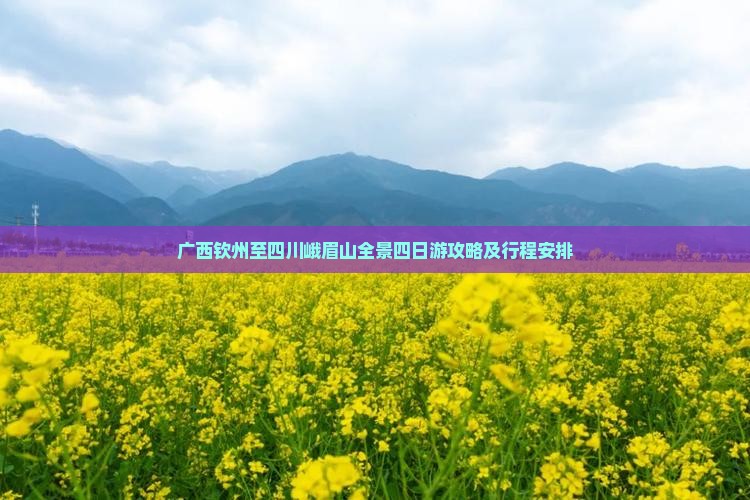 广西钦州至四川峨眉山全景四日游攻略及行程安排
