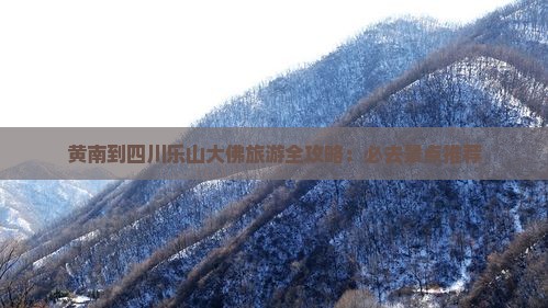 黄南到四川乐山大佛旅游全攻略：必去景点推荐