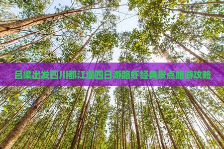 吕梁出发四川都江堰四日游路虾经典景点旅游攻略